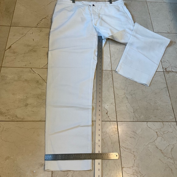 Incotex Chinolino Trousers, Linen and Cotton, White, Men’s Size 38 X 32 - Picture 16 of 16